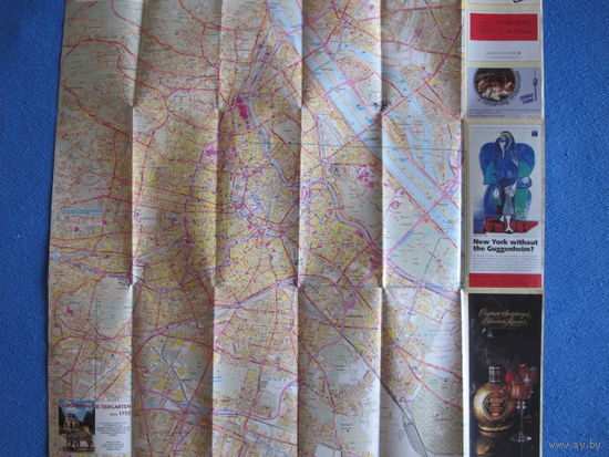 Карта Вены с центром и схемой транспорта (60х65 см)