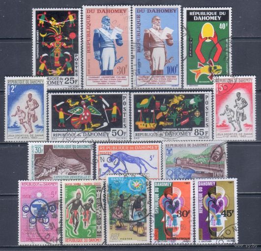[2816] Дагомея. 16 гашеных марок.