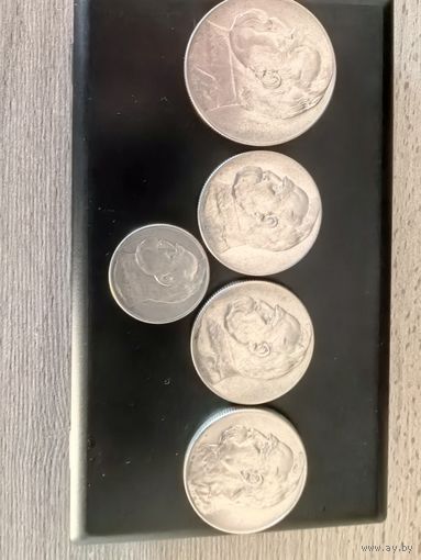 10,5,2 злотых Пилсудские (лотом)