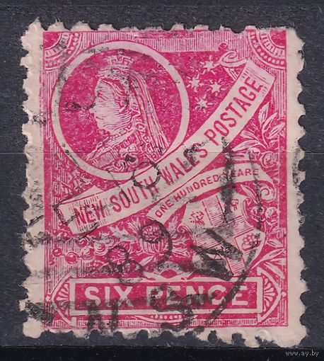 60.Aust. Великобритания. Австралийские штаты. Новый Южный Уэльс. Виктория. Стандарт. 1888 г. 6p. Mi.#66.