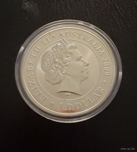 1 доллар 2009 г.   Елизавета 2.  КОАЛА.  СЕРЕБРО. 999 пробы   УНЦИЯ.
