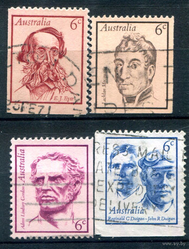 Австралия - 1970г. - известные люди - 4 марки - полная серия, гашёные [Mi 457-460]. #3-WB-81-C-2