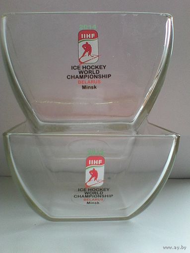 ДВА Салатника - С Логотипом - "Чемпионат Мира по Хоккею 2014 года в Минске" - Одним Лотом..