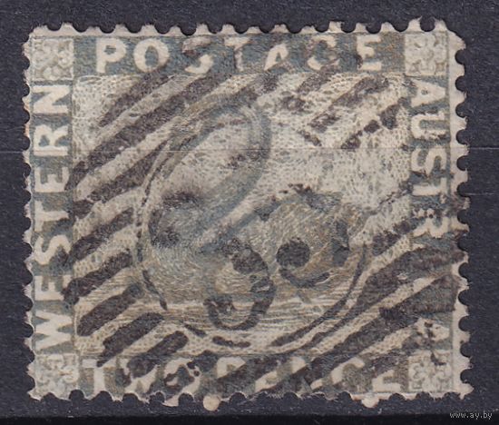 146.Aust. Великобритания. Австралийские штаты. Западная Австралия. Чёрный лебедь. Стандарт. 1888 г. 2p. Mi.#32.