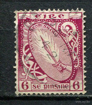 Ирландия - 1922/1923 - Мечь 6Pg - [Mi.48A] - 1 марка. Гашеная.  (Лот 26Gv)-T4P16