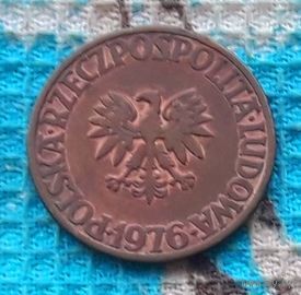 Коммунистическая Польша 5 злотых 1976 года. Малый орел.