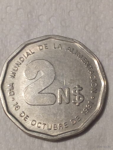 2 песо Уругвай 1981 год