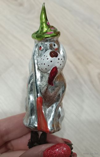 Елочные игрушки, стекло, сторожевой пёс (собака) Мастино, из набора Чиполлино.