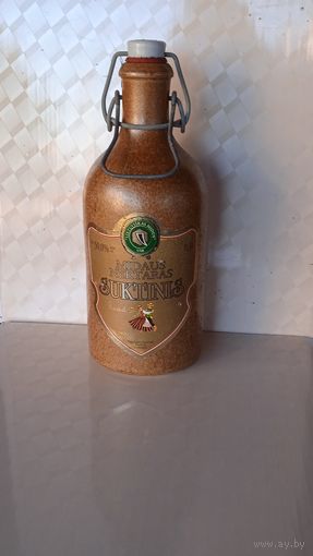 Бутылка, штоф (керамика). Медовый нектар "Suktinis", Литва
