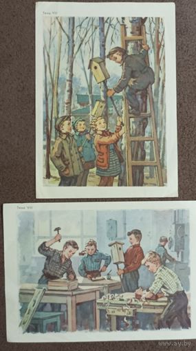 Школьные карточки для развития речи - 50-60-е годы.