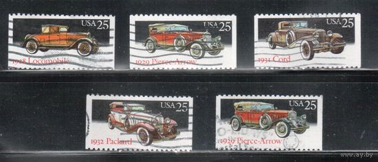 США-1988, (Мих.1997-2001),  гаш., Автомобили(полная серия) (2)