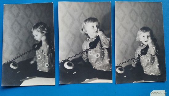 3 фото "Звонок другу". 8х14 см. Цена за все.