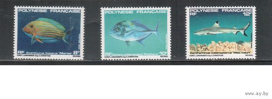Полинезия -1983 (Мих.369-371) , ** , Морская фауна, Рыбы(полная серия)