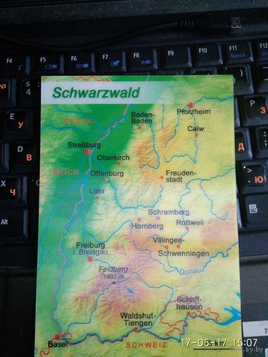 Стерео открытка карта SCHWARZWALD