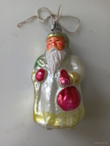 Ёлочная игрушка "ДЕД МОРОЗ" (СССР). Торги с 1 рубля. МЦ.