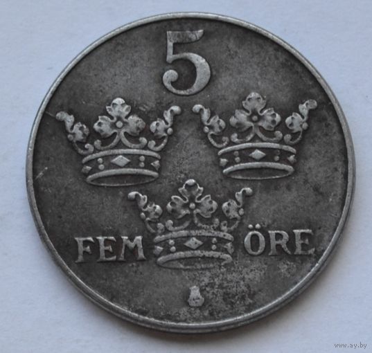 Швеция, 5 эре 1949 г. Железо.