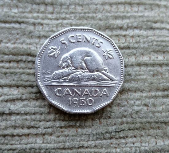 Werty71 Канада 5 центов 1950 Георг 6