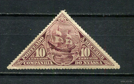 Португальские колонии - Ньяса - 1924 - Парусник 10С. Portomarken - [Mi.7p] - 1 марка. MH.  (Лот 46HQ)-TG3P1