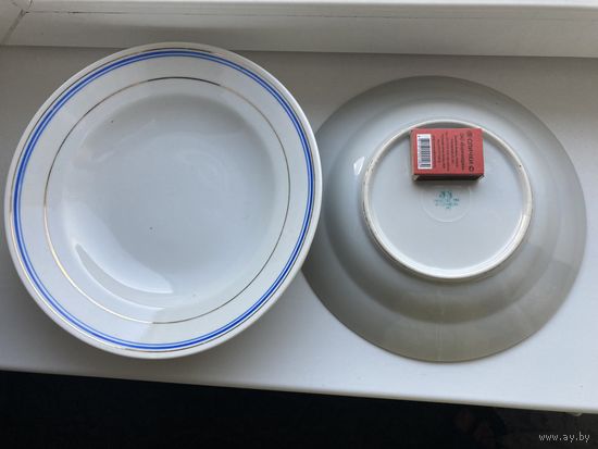 Пасхальная  распродажа!Три глубоких тарелки MADE IN D.P.R.K. БУ (одним лотом)