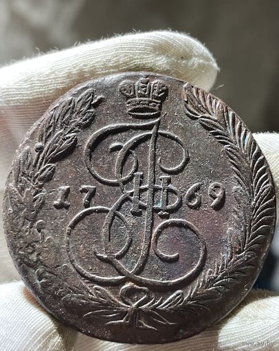 5 копеек 1769 ЕМ без МЦ.Кладовая.Состояние.