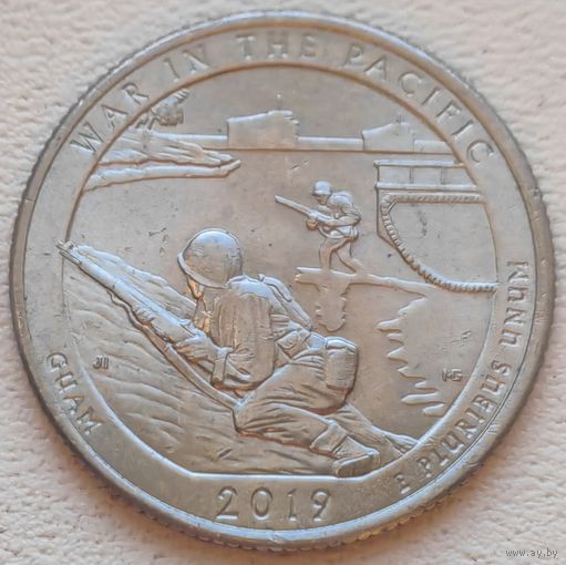 США 25 центов (квотер) 2019 P War in the Pacific Guam