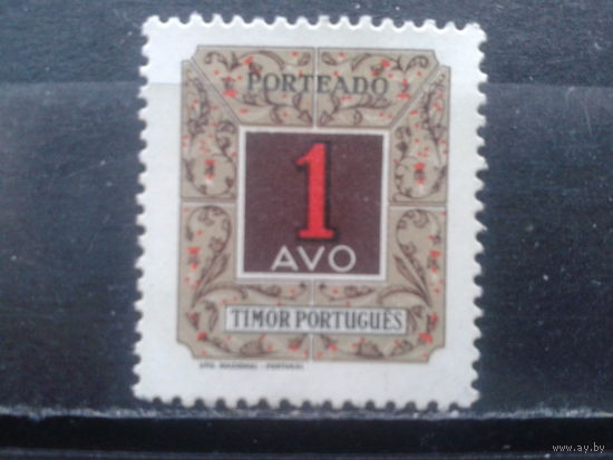 Тимор, колония Португалии. 1952. *Доплатная марка