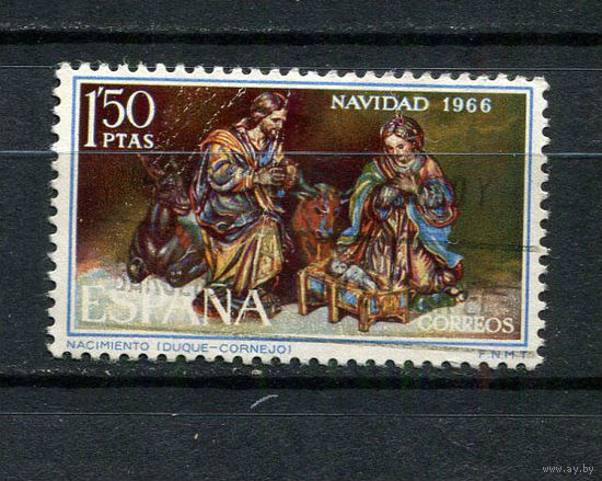 Испания - 1966 - Рождество. Искусство - [Mi. 1659] - полная серия - 1 марка. Гашеная.  (LOT EA27)-T10P29