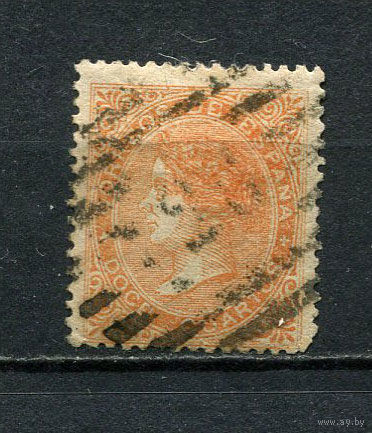 Испания (Королевство) - 1867 - Королева Изабелла II 12Cs - [Mi.82b] - 1 марка. Гашеная.  (Лот 67BZ)