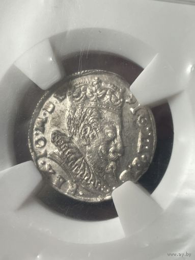 3 гроша 1596 Вильно! UNC MS!