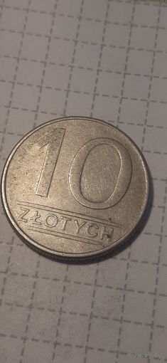 10 злотых Польша 1986 год