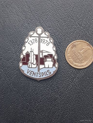 Значок тяжелый Вентспилс 1378-1978