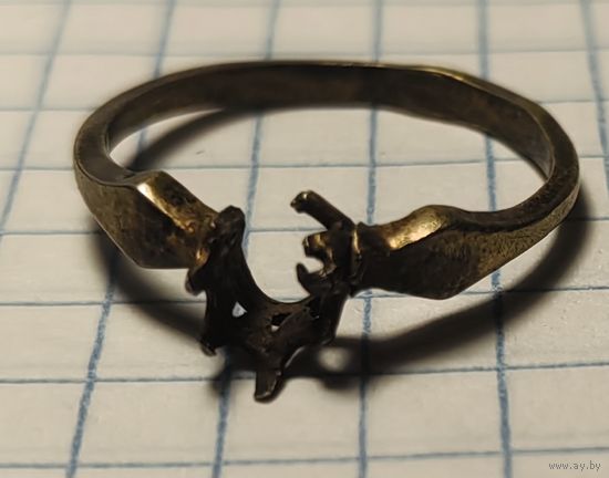 Кольцо СССР, 875, 17.5-18 размер, с дефектами