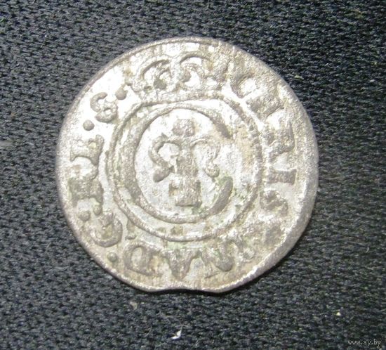 Солид Кристины Августа 1646 г. Рига Вариант с двоеточиями Сохран