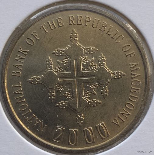 Македония 1 денар 2000 г. В холдере