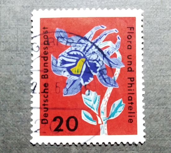 Марка Германия 1963 год Цветы