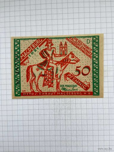 Нотгельд 50 пфеннигов Германия Магдебург-0501
