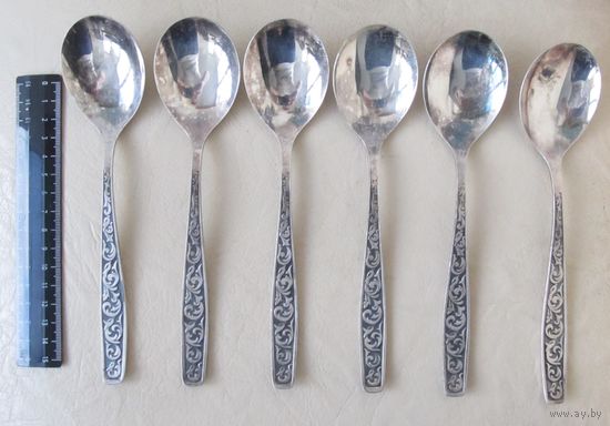 Все лоты с рубля.Ложки столовые,мельхиор,СССР