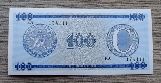 Werty71 Куба 100 Песо 1985 UNC банкнота Литера С