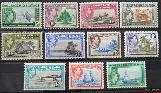 Британские колонии. Острова Гилберта и Эллис 1939 SG43-53 MLH/МН