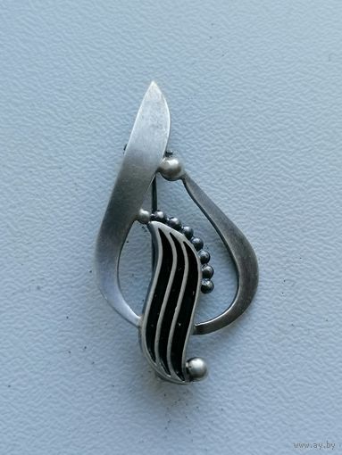 Брошь серебро 875 пробы СССР, не частая