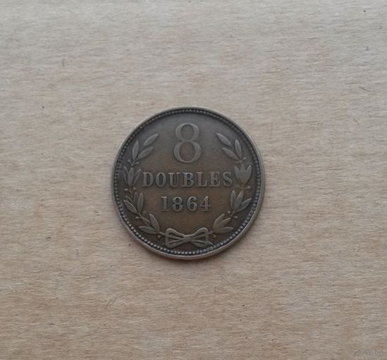 Гернси, 8 дублей 1864 г.