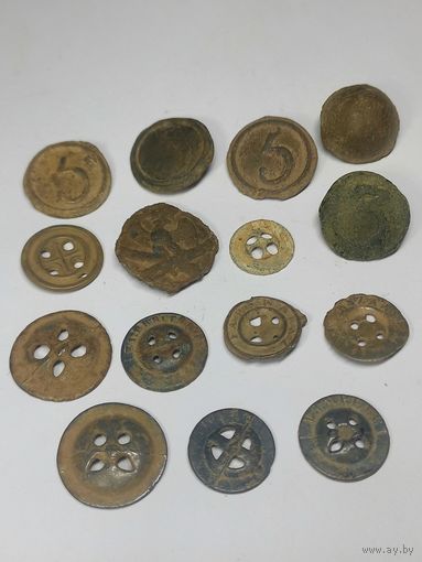 Пуговицы ВА. Союзники. Олово и др. С рубля, без м. ц. См. др. мои лоты.