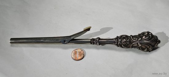 Щипцы для  завивки усов   серебро ( ручка )