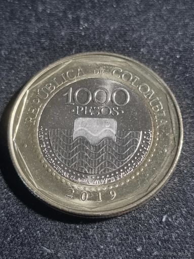 Колумбия 1000 песо Черепаха 2019 Unc
