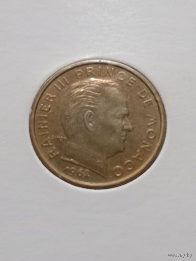 Монако 10 сантимов 1962 г.