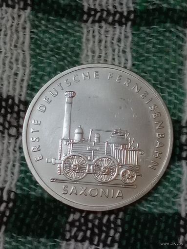 ГДР 5 марок 1988 паровоз