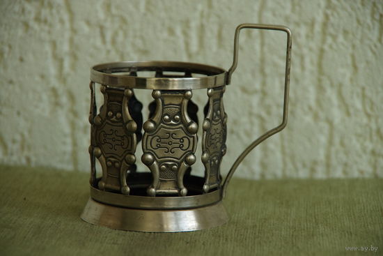 Подстаканник  мельхиоровый  " Латный "