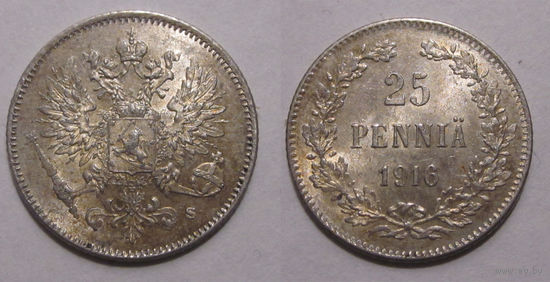 25 пенни 1916 UNC