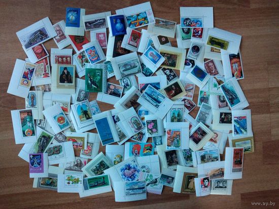 100 чистых марок СССР с уголками