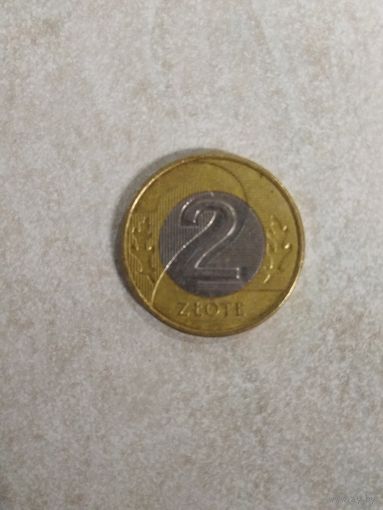 2 злотых 2015 Польша